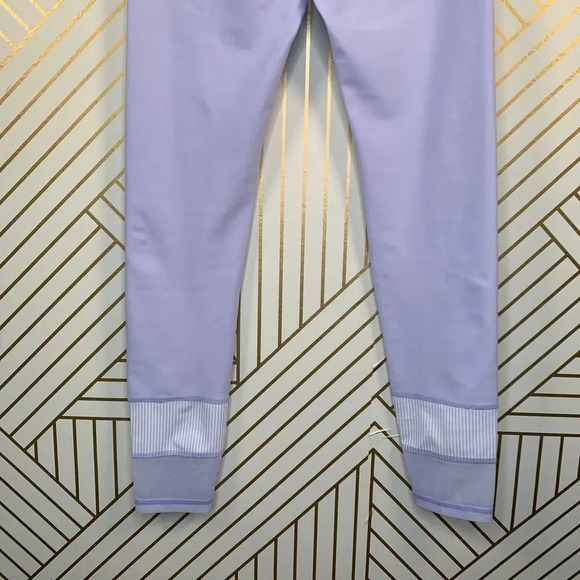 Allfenix‎ Leggings Workout Gym Stretch Stripe Ankle Length Purple Size Small - Picture 8 of 10